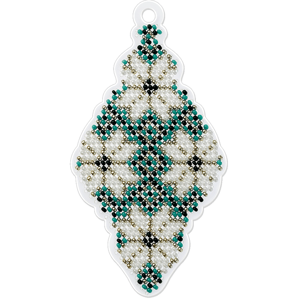 Bead Embroidery Kit (Plastic Base) &ndash; &ldquo;Christmas Ornament &ndash; Icicle&rdquo; FLPL-011