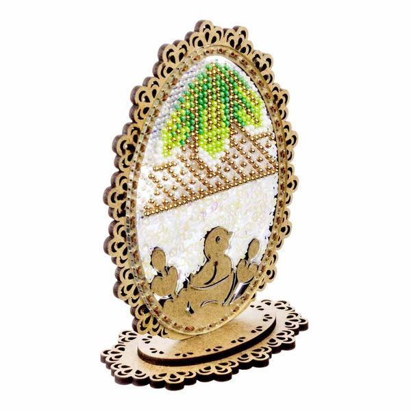 Bead Embroidery Kit (Plastic Base) &ndash; &ldquo;Easter Egg&rdquo; (Double-Sided) FLPL-082