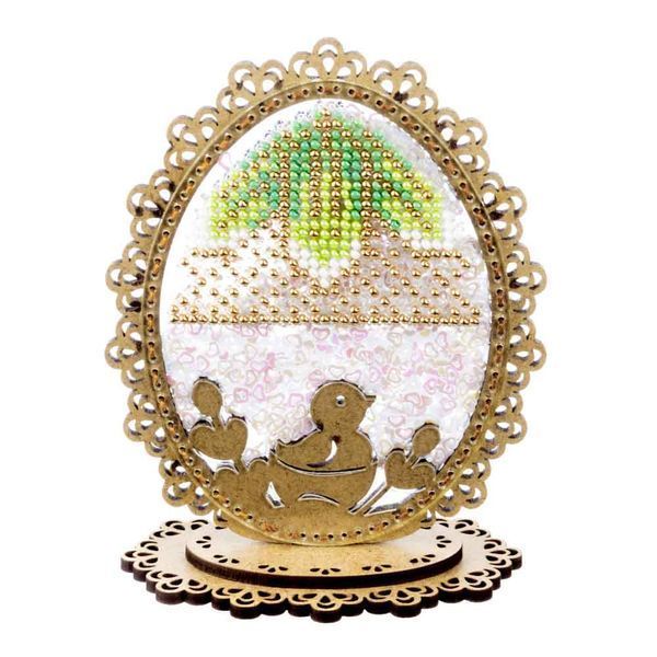Bead Embroidery Kit (Plastic Base) &ndash; &ldquo;Easter Egg&rdquo; (Double-Sided) FLPL-082