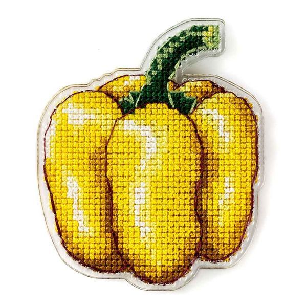 Plastic Cross-Stitch Kit &ndash; "Yellow Pepper" (Double-Sided) FLX-047
