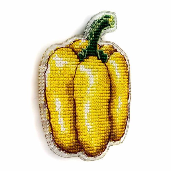 Plastic Cross-Stitch Kit &ndash; "Yellow Pepper" (Double-Sided) FLX-047
