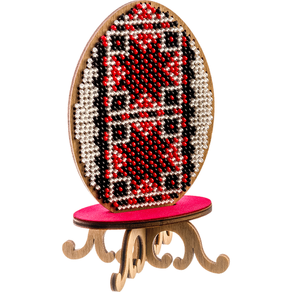Wooden Bead Embroidery Kit &ndash; &ldquo;Easter Egg&rdquo; FLK-174