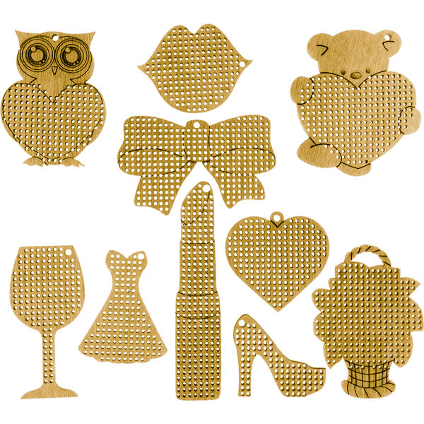 Wooden Embroidery Blanks Set &ndash; &ldquo;Little Joys&rdquo; FLSW-001