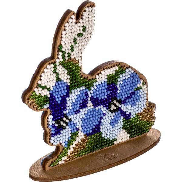 Wooden Bead Embroidery Kit &ndash; &ldquo;Bunny&rdquo; FLK-275