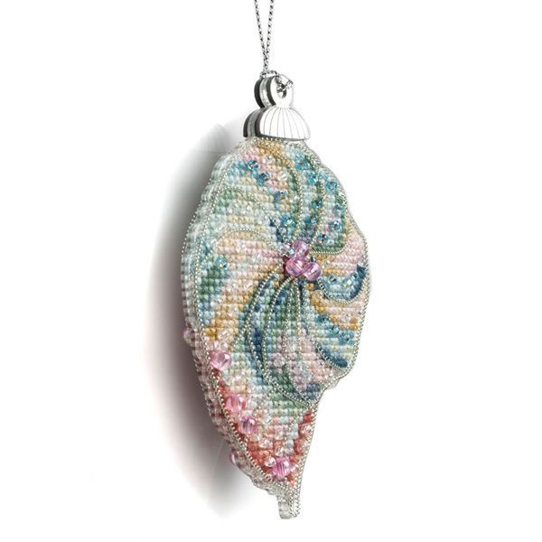 Plastic Cross-Stitch Kit &ndash; &ldquo;Christmas Ornament &ndash; Ocean Spiral&rdquo; (Double-Sided) FLX-147