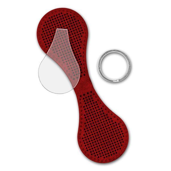 Faux Leather Embroidery Blank &ndash; &ldquo;Keychain&rdquo; FLBE(BB)-058 Red