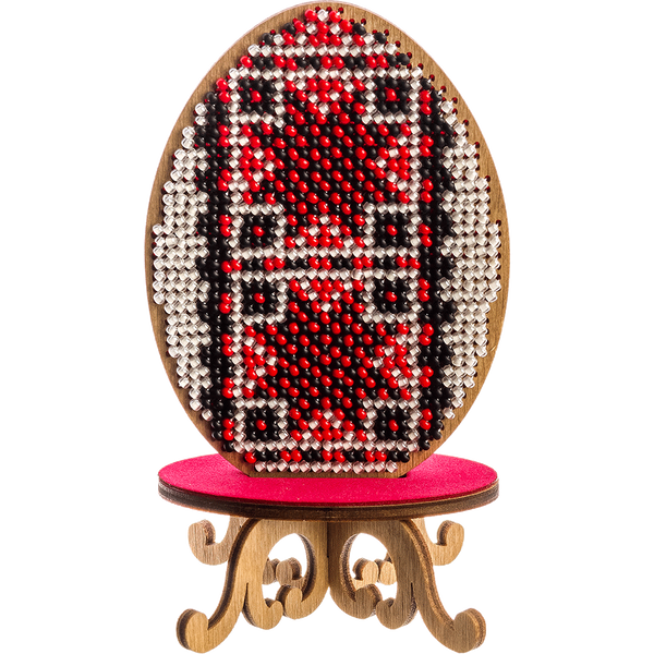 Wooden Bead Embroidery Kit &ndash; &ldquo;Easter Egg&rdquo; FLK-174