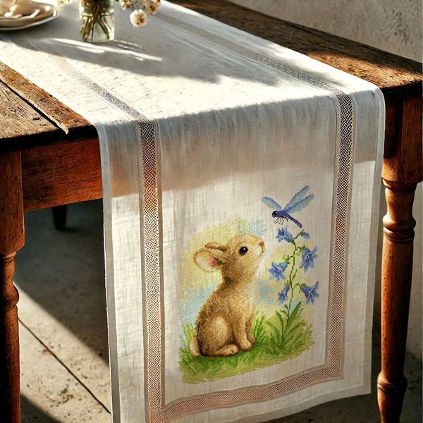Cross-Stitch Pattern &ndash; "Bunny and Dragonfly" WLP-056