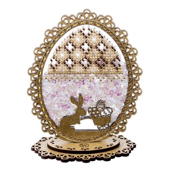 Bead Embroidery Kit (Plastic Base) &ndash; &ldquo;Easter Egg&rdquo; (Double-Sided) FLPL-083