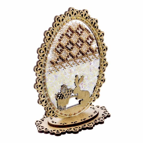 Bead Embroidery Kit (Plastic Base) &ndash; &ldquo;Easter Egg&rdquo; (Double-Sided) FLPL-083