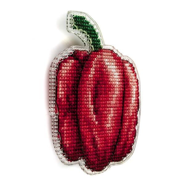 Plastic Cross-Stitch Kit &ndash; "Red Pepper" (Double-Sided) FLX-048