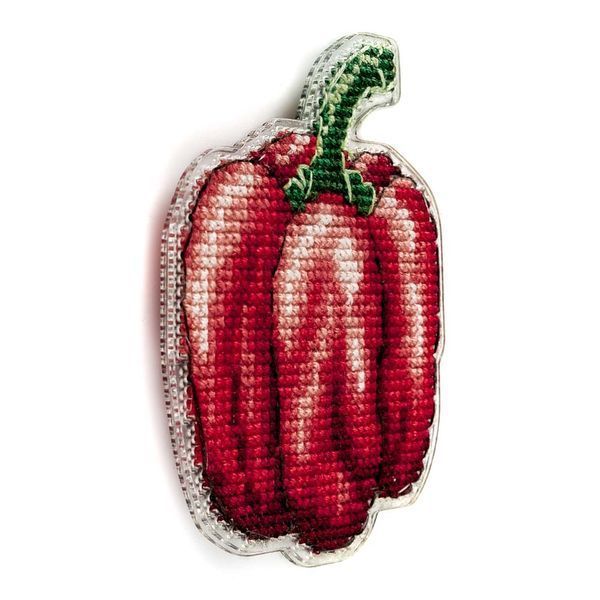 Plastic Cross-Stitch Kit &ndash; "Red Pepper" (Double-Sided) FLX-048
