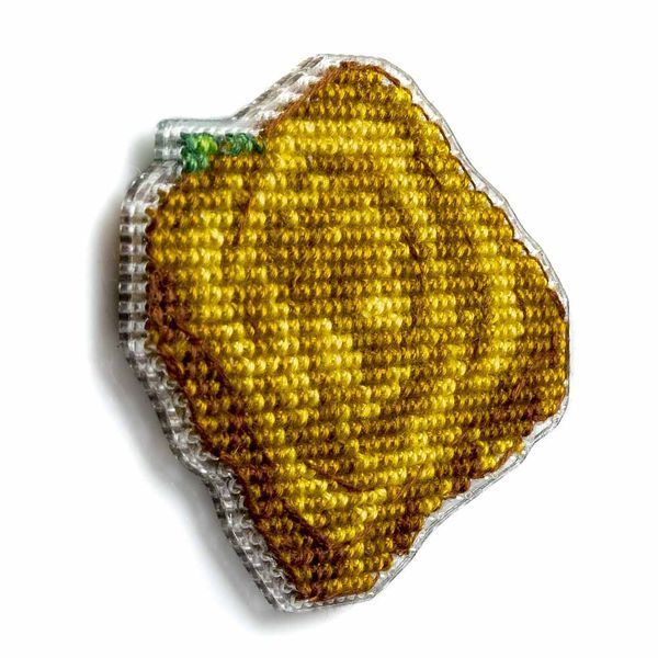 Plastic Cross-Stitch Kit &ndash; "Toast with Egg" (Double-Sided) FLX-080