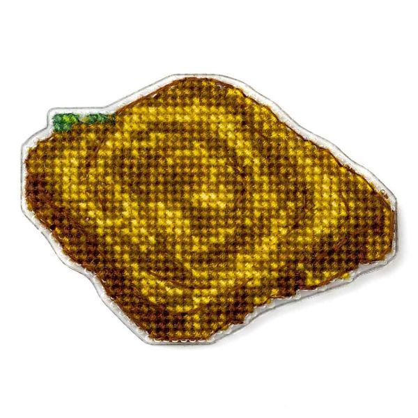 Plastic Cross-Stitch Kit &ndash; "Toast with Egg" (Double-Sided) FLX-080