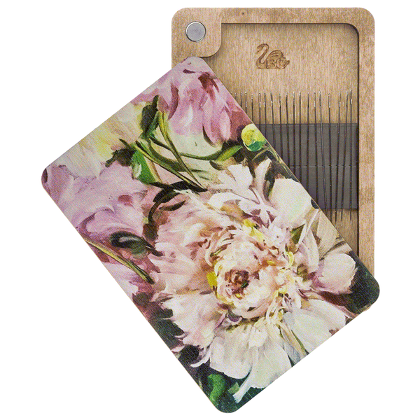 Magnetic Needle Case Rectangular &ndash; &ldquo;Peonies&rdquo; FLZB(N)-085