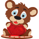 Wooden Bead Embroidery Kit &ndash; &ldquo;Bear With Heart&rdquo; FLK-024 FLK-024 photo 1