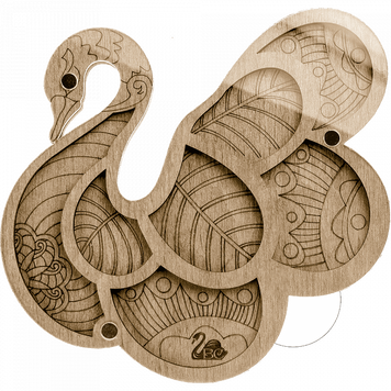 Bead Organizer Box &ndash; &ldquo;Swan&rdquo;, With Clear Lid FLZB-026