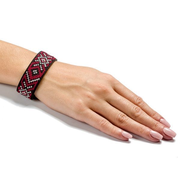 Faux Leather Cross-Stitch Kit &ndash; &ldquo;Bracelet&rdquo; (2.2 &times; 22 cm) FLHL-035 Black