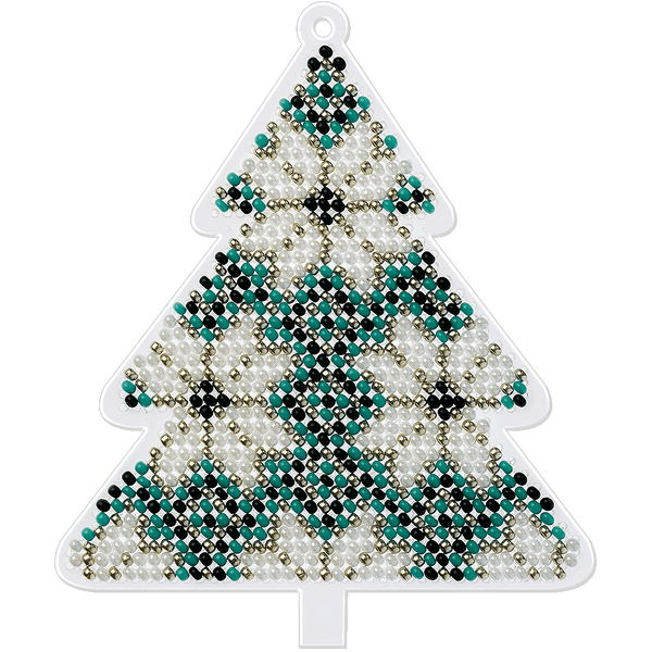 Bead Embroidery Kit (Plastic Base) &ndash; &ldquo;Christmas Ornament &ndash; Christmas Tree&rdquo; FLPL-013