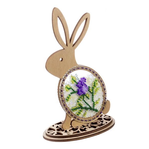 Bead Embroidery Kit (Plastic Base) &ndash; &ldquo;Spring Bunny&rdquo; (Double-Sided) FLPL-084