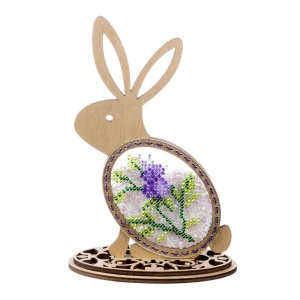 Bead Embroidery Kit (Plastic Base) &ndash; &ldquo;Spring Bunny&rdquo; (Double-Sided) FLPL-084