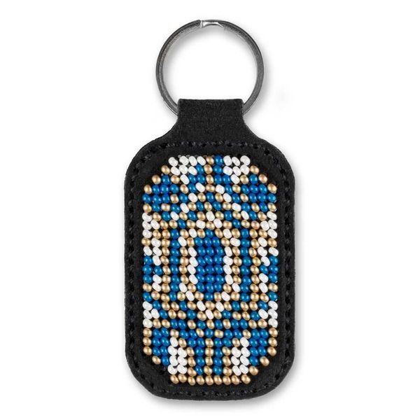 Faux Leather Bead Embroidery Kit &ndash; &ldquo;Keychain&rdquo; FLBB-093 Black