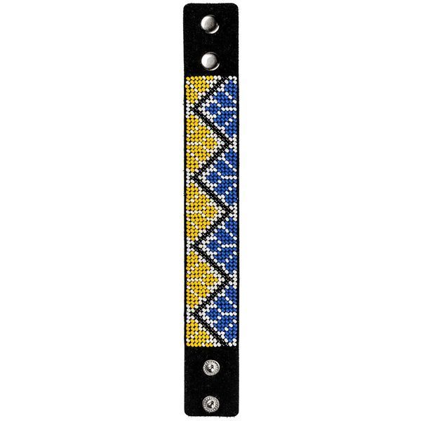 Faux Leather Bead Embroidery Kit &ndash; &ldquo;Bracelet&rdquo; (3 &times; 22 cm) FLBB-008 Black