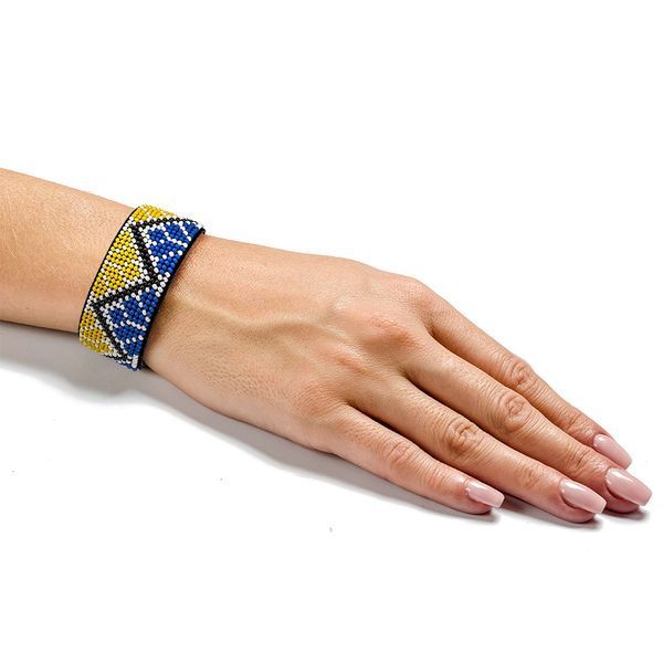 Faux Leather Bead Embroidery Kit &ndash; &ldquo;Bracelet&rdquo; (3 &times; 22 cm) FLBB-008 Black