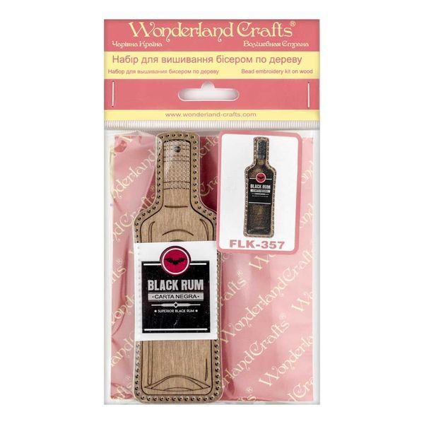 Wooden Bead Embroidery Kit &ndash; &ldquo;Rum Bottle&rdquo; FLK-357