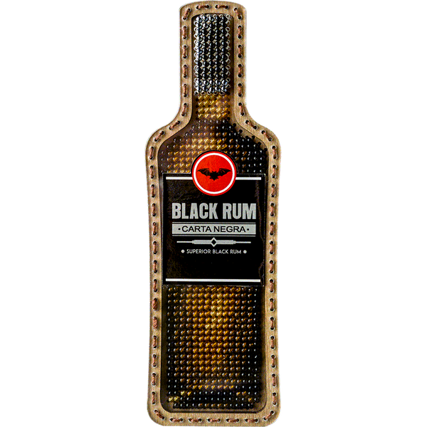 Wooden Bead Embroidery Kit &ndash; &ldquo;Rum Bottle&rdquo; FLK-357
