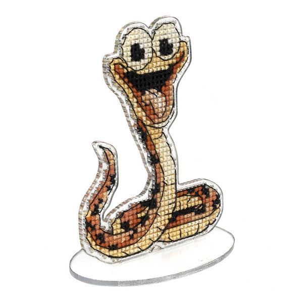 Plastic Cross-Stitch Kit &ndash; "Happy Snake" FLX-025