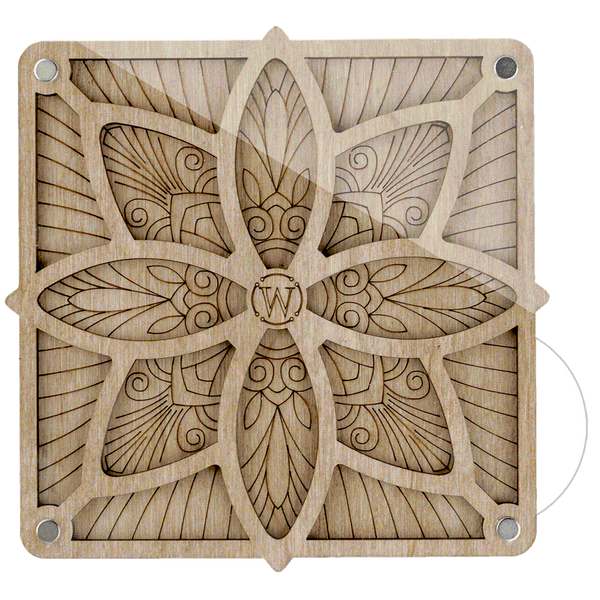 Bead Organizer Box &ndash; &ldquo;Floral Mandala&rdquo;, With Clear Lid FLZB-191
