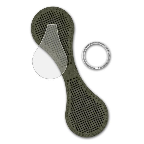 Faux Leather Embroidery Blank &ndash; &ldquo;Keychain&rdquo; FLBE(BB)-011 Khaki