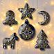 Faux Leather Bead Embroidery Kit &ndash; &ldquo;Winter Symphony Christmas Ornaments&rdquo; (6 pcs, Double-Sided) FLBB-123 Blue FLBB-123 photo 1