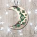 Faux Leather Cross-Stitch Kit &ndash; &ldquo;Crescent Moon Christmas Ornament&rdquo; (Double-Sided) FLHL-078 Rose Gold FLHL-078 photo 1