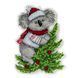 Plastic Cross-Stitch Kit &ndash; "Christmas Ornament &ndash; Koala On Tree" FLX-012 FLX-012 photo 3