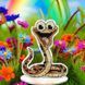 Plastic Cross-Stitch Kit &ndash; "Happy Snake" FLX-025 FLX-025 photo 1