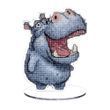 Plastic Cross-Stitch Kit &ndash; "Hippo" FLX-026 FLX-026 photo 6