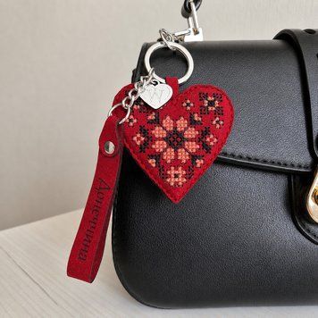 Faux Leather Cross-Stitch Kit &ndash; &ldquo;Bag Charm &ndash; Donetsk Region&rdquo; FLHL-140