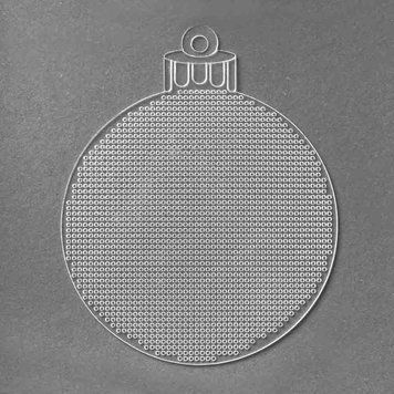 Plastic Embroidery Blank &ndash; &ldquo;Christmas Tree Ball&rdquo; FLBE(PL)-002