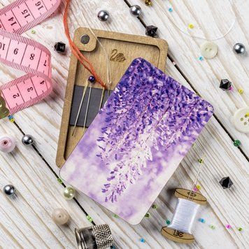 Magnetic Needle Case Rectangular &ndash; &ldquo;Wisteria&rdquo; FLZB(N)-087
