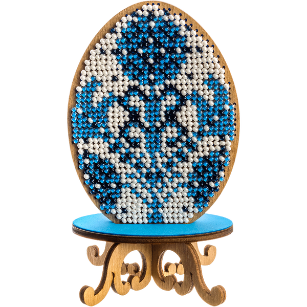 Wooden Bead Embroidery Kit &ndash; &ldquo;Easter Egg&rdquo; FLK-176