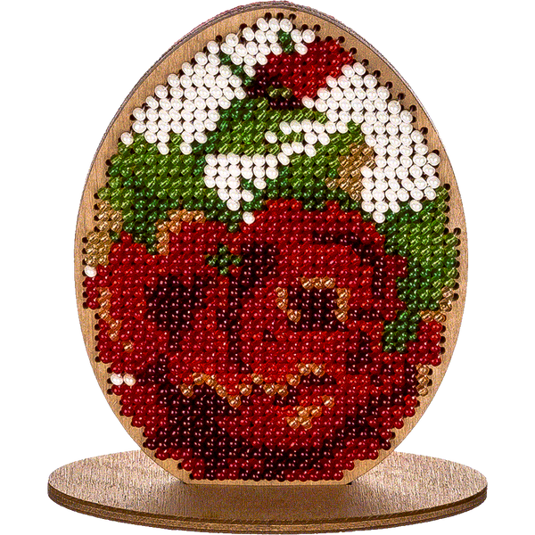 Wooden Bead Embroidery Kit &ndash; &ldquo;Easter Egg&rdquo; FLK-277