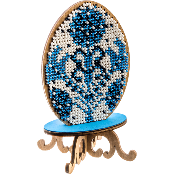 Wooden Bead Embroidery Kit &ndash; &ldquo;Easter Egg&rdquo; FLK-176