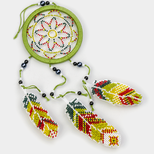 Bead Embroidery Kit (Plastic Base) &ndash; &ldquo;Dreamcatcher &ndash; Vivid Meadow&rdquo; FLPL-029