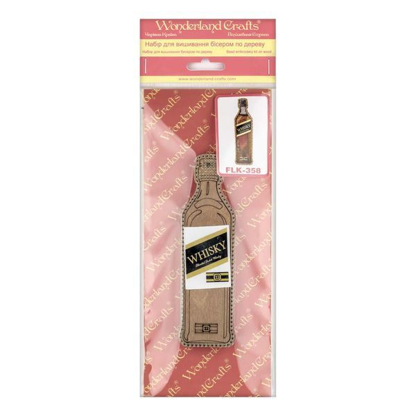 Wooden Bead Embroidery Kit &ndash; &ldquo;Whiskey Bottle&rdquo; FLK-358