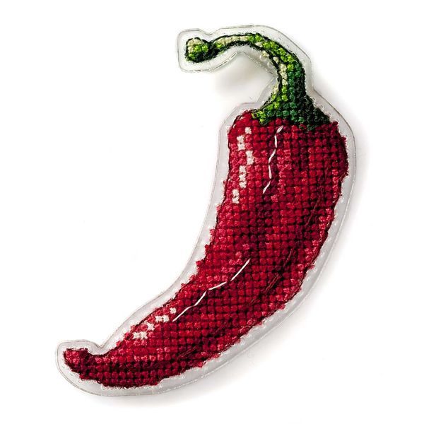 Plastic Cross-Stitch Kit &ndash; "Chili Pepper" (Double-Sided) FLX-050