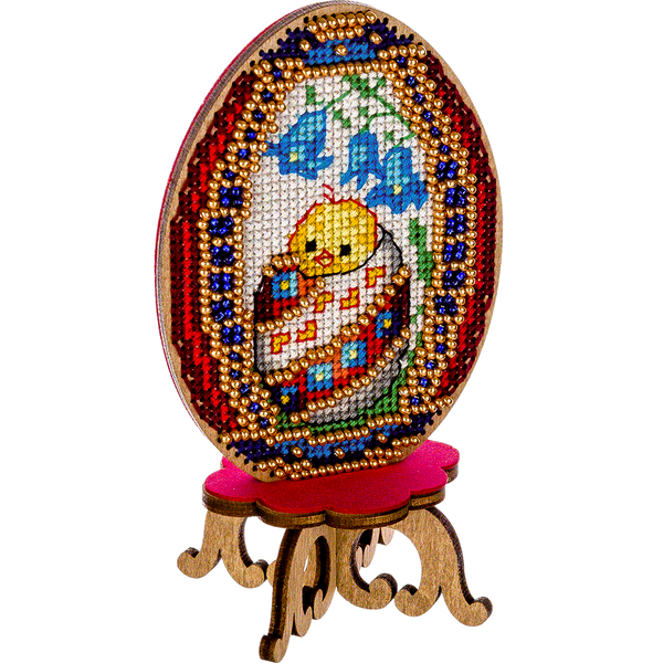 Wooden Cross-Stitch Kit &ndash; &ldquo;Easter Egg&rdquo; FLW-030