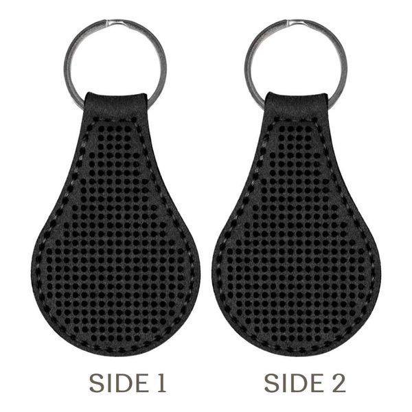 Faux Leather Embroidery Blank &ndash; &ldquo;Keychain&rdquo; FLBE(BB)-012 Black