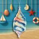 Plastic Cross-Stitch Kit &ndash; &ldquo;Christmas Ornament &ndash; Ocean Shell&rdquo; (Double-Sided) FLX-149 FLX-149 photo 1